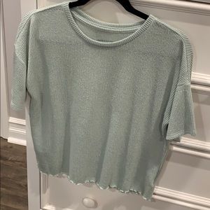 american eagle mint green shirt